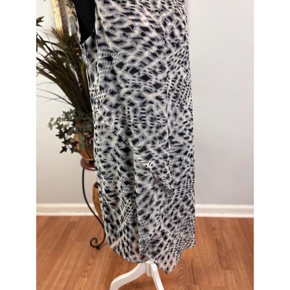 Adressing Woman Dress M Sleeveless Lined Zipper Back Overlay Shift Avant Garde - Picture 3 of 13